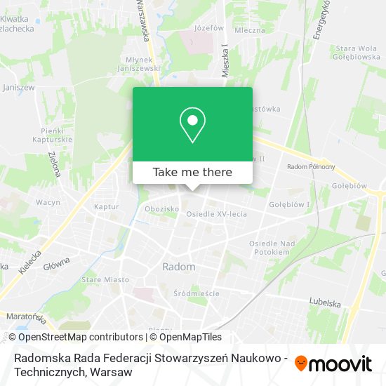 Radomska Rada Federacji Stowarzyszeń Naukowo - Technicznych map