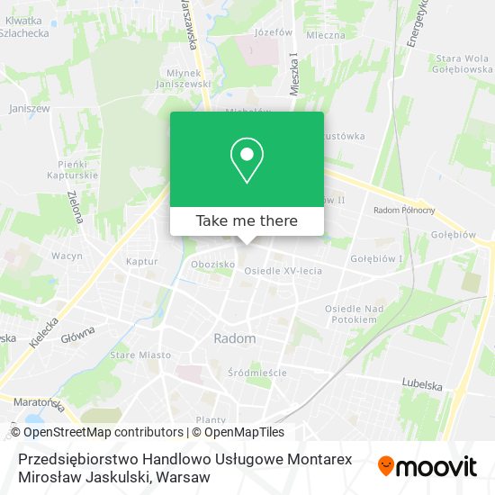 Przedsiębiorstwo Handlowo Usługowe Montarex Mirosław Jaskulski map