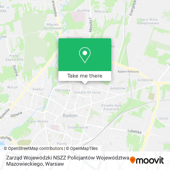 Zarząd Wojewódzki NSZZ Policjantów Województwa Mazowieckiego map