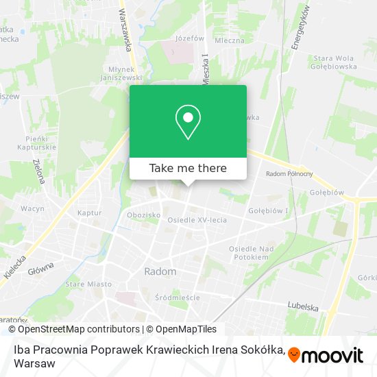 Iba Pracownia Poprawek Krawieckich Irena Sokółka map