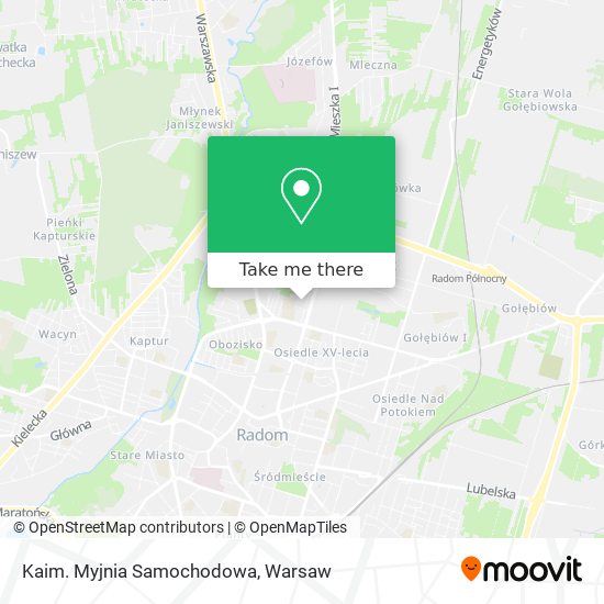 Kaim. Myjnia Samochodowa map