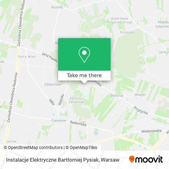 Instalacje Elektryczne Bartłomiej Pysiak map