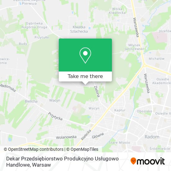 Dekar Przedsiębiorstwo Produkcyjno Usługowo Handlowe map