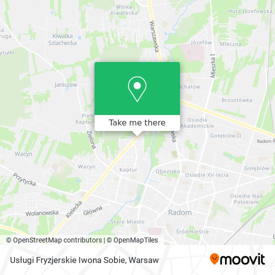 Usługi Fryzjerskie Iwona Sobie map