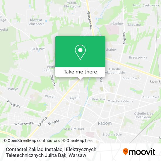 Карта Contactel Zakład Instalacji Elektrycznych i Teletechnicznych Julita Bąk