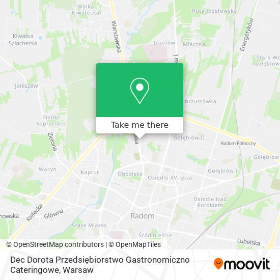 Dec Dorota Przedsiębiorstwo Gastronomiczno Cateringowe map