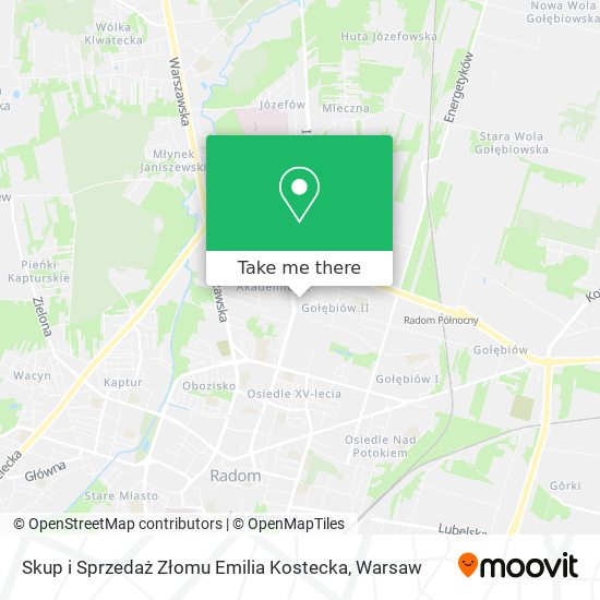 Skup i Sprzedaż Złomu Emilia Kostecka map