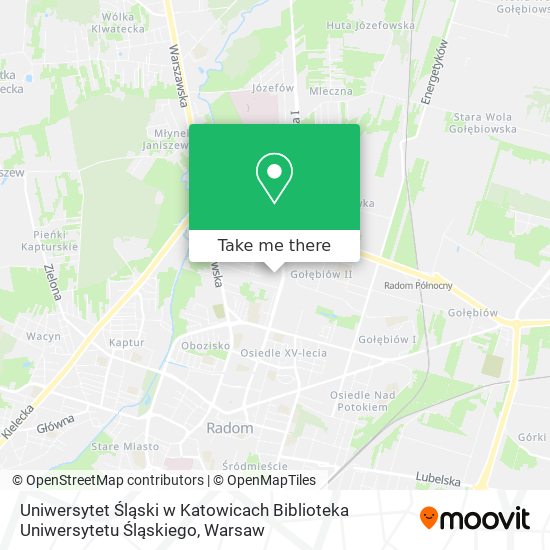 Uniwersytet Śląski w Katowicach Biblioteka Uniwersytetu Śląskiego map