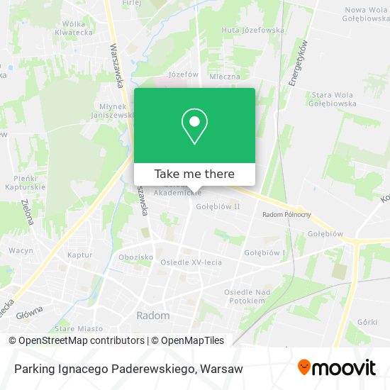 Parking Ignacego Paderewskiego map