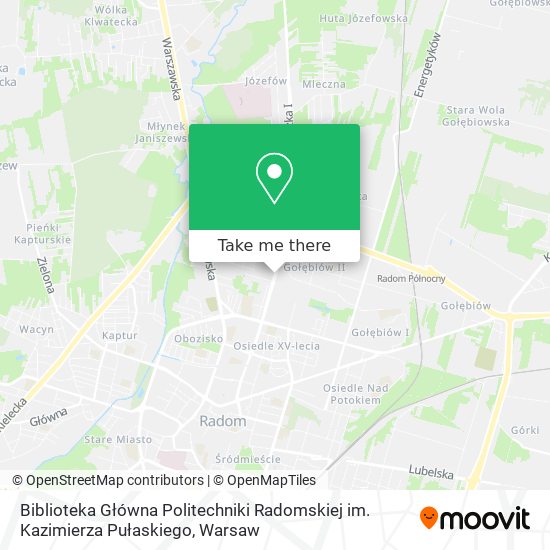 Biblioteka Główna Politechniki Radomskiej im. Kazimierza Pułaskiego map