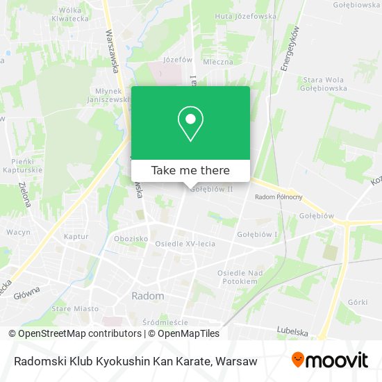 Radomski Klub Kyokushin Kan Karate map