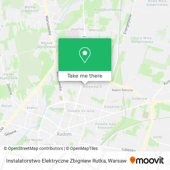 Карта Instalatorstwo Elektryczne Zbigniew Rutka