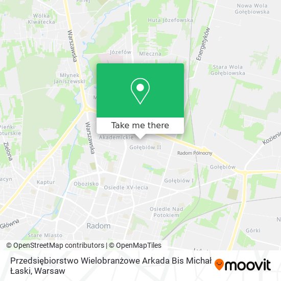 Przedsiębiorstwo Wielobranżowe Arkada Bis Michał Łaski map