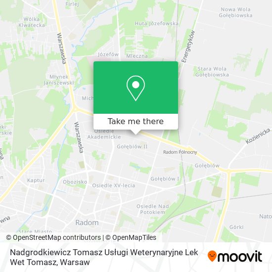 Nadgrodkiewicz Tomasz Usługi Weterynaryjne Lek Wet Tomasz map