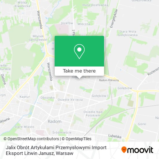 Jalix Obrót Artykułami Przemysłowymi Import Eksport Litwin Janusz map