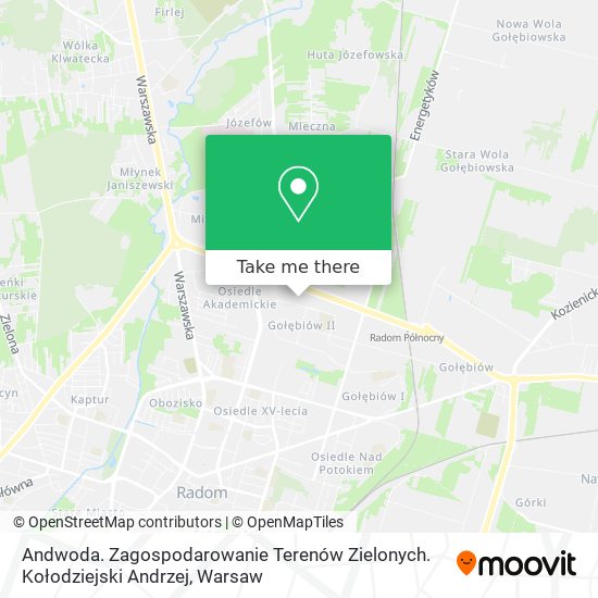 Andwoda. Zagospodarowanie Terenów Zielonych. Kołodziejski Andrzej map