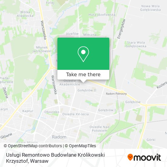 Usługi Remontowo Budowlane Królikowski Krzysztof map