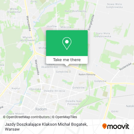 Jazdy Doszkalające Klakson Michał Bogatek map