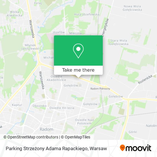 Parking Strzeżony Adama Rapackiego map