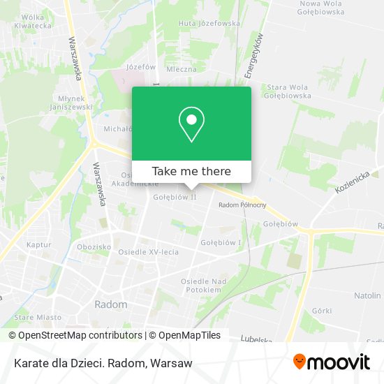 Karate dla Dzieci. Radom map