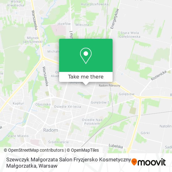 Карта Szewczyk Małgorzata Salon Fryzjersko Kosmetyczny Małgorzatka