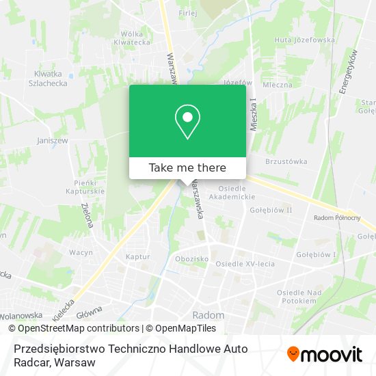 Przedsiębiorstwo Techniczno Handlowe Auto Radcar map