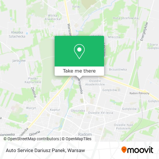 Auto Service Dariusz Panek map