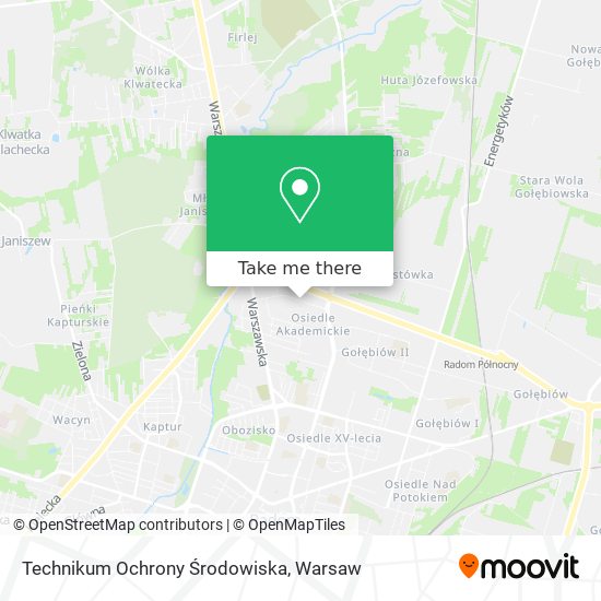 Карта Technikum Ochrony Środowiska