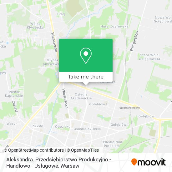 Aleksandra. Przedsiębiorstwo Produkcyjno - Handlowo - Usługowe map