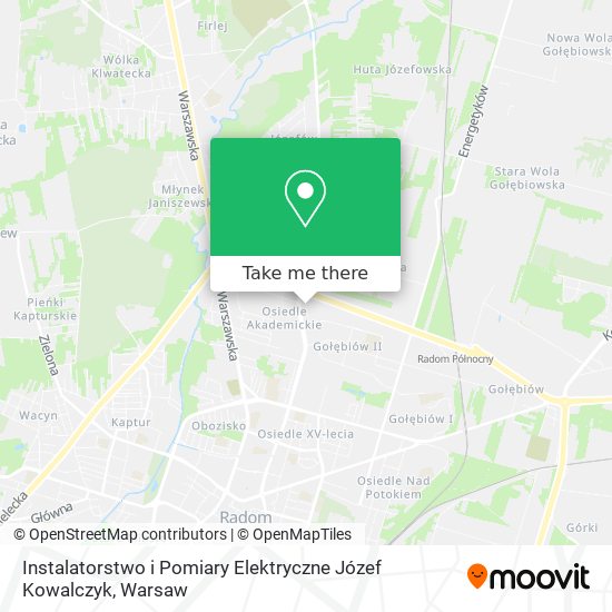 Instalatorstwo i Pomiary Elektryczne Józef Kowalczyk map