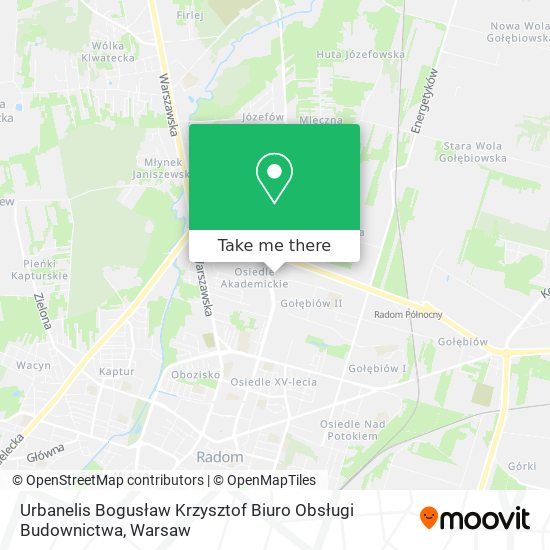 Urbanelis Bogusław Krzysztof Biuro Obsługi Budownictwa map