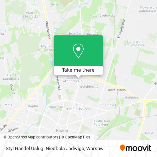 Styl Handel Uslugi Niedbala Jadwiga map