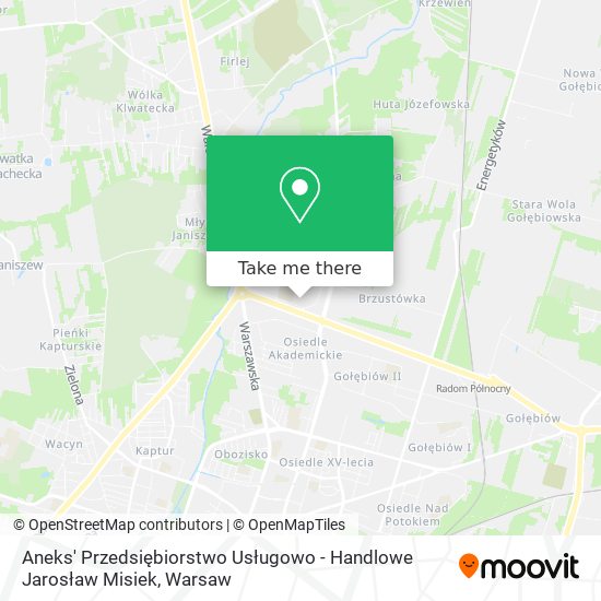 Aneks' Przedsiębiorstwo Usługowo - Handlowe Jarosław Misiek map