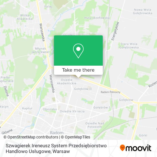 Szwagierek Ireneusz System Przedsiębiorstwo Handlowo Usługowe map