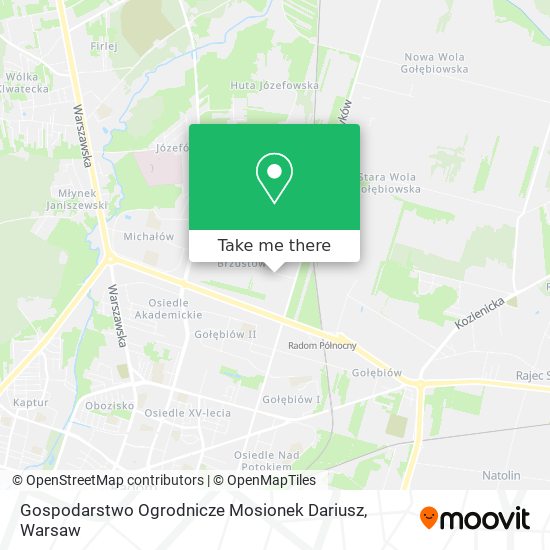 Gospodarstwo Ogrodnicze Mosionek Dariusz map