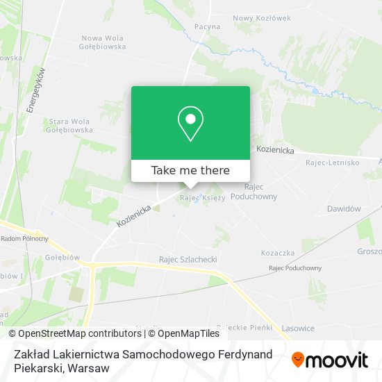 Zakład Lakiernictwa Samochodowego Ferdynand Piekarski map