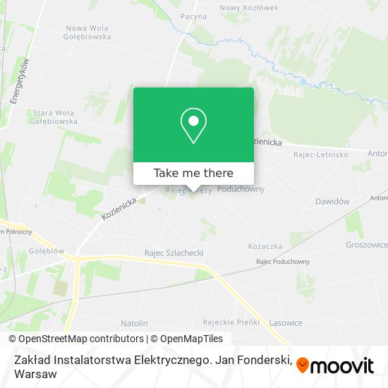 Zakład Instalatorstwa Elektrycznego. Jan Fonderski map