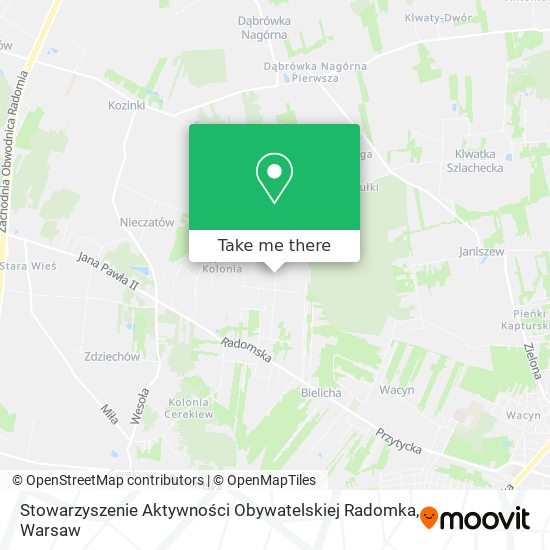 Stowarzyszenie Aktywności Obywatelskiej Radomka map