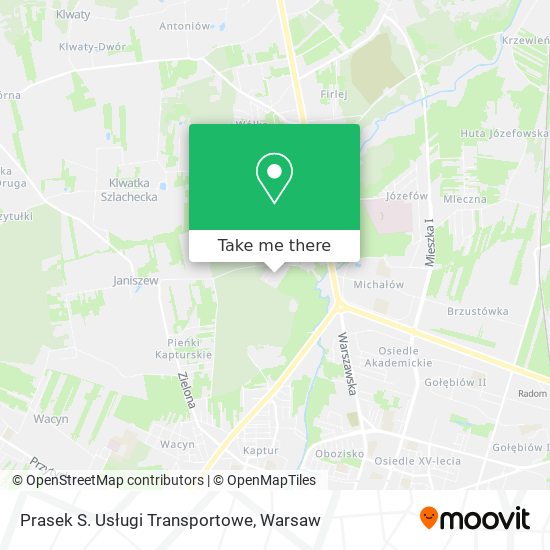 Prasek S. Usługi Transportowe map