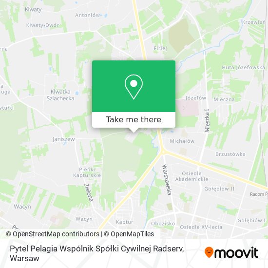 Pytel Pelagia Wspólnik Spółki Cywilnej Radserv map