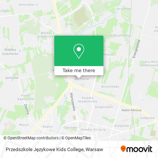 Przedszkole Językowe Kids College map