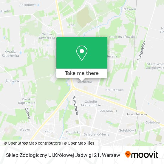 Sklep Zoologiczny Ul.Królowej Jadwigi 21 map