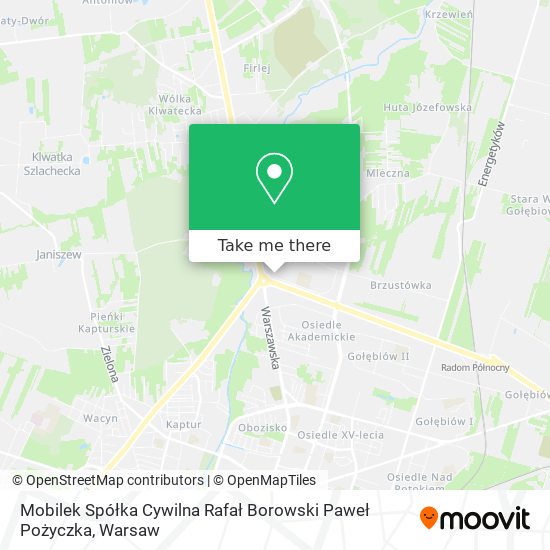 Mobilek Spółka Cywilna Rafał Borowski Paweł Pożyczka map