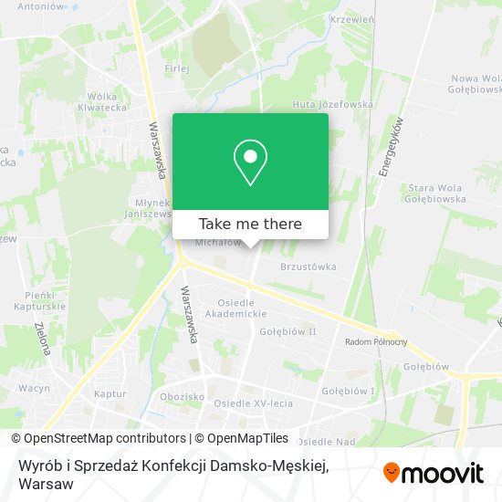 Wyrób i Sprzedaż Konfekcji Damsko-Męskiej map