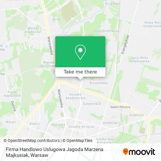 Firma Handlowo Uslugowa Jagoda Marzena Majkusiak map