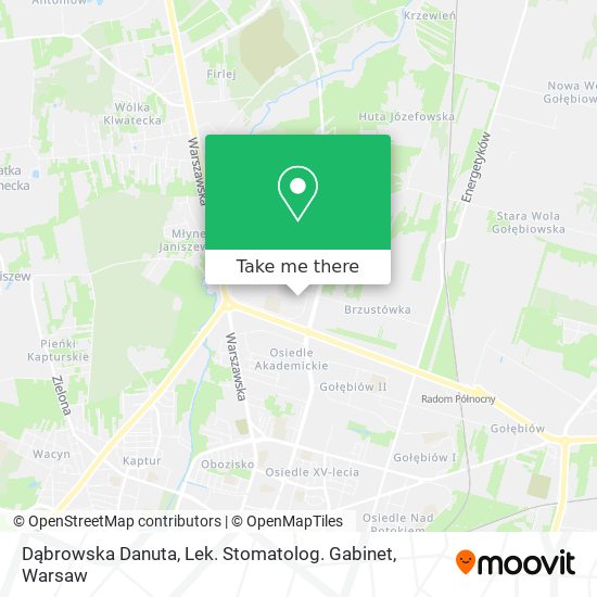 Dąbrowska Danuta, Lek. Stomatolog. Gabinet map