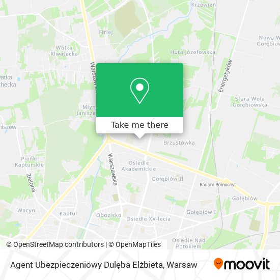 Agent Ubezpieczeniowy Dulęba Elżbieta map