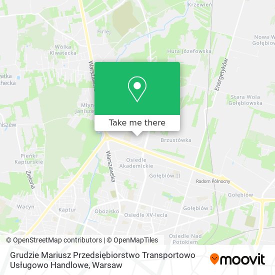 Grudzie Mariusz Przedsiębiorstwo Transportowo Usługowo Handlowe map