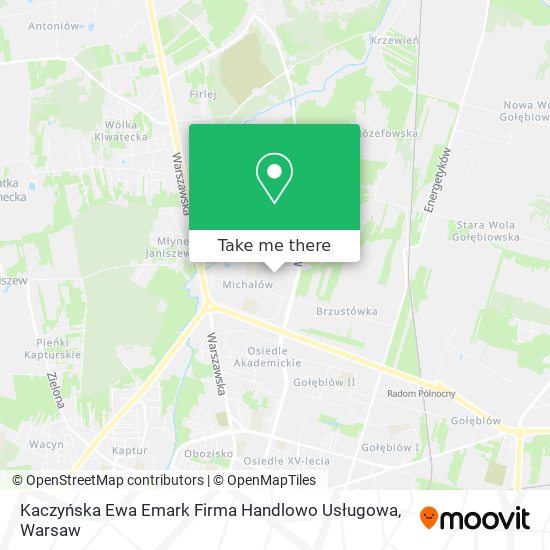 Kaczyńska Ewa Emark Firma Handlowo Usługowa map