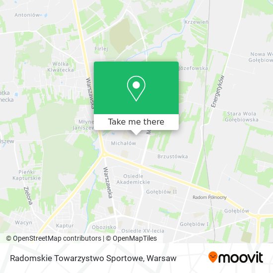 Карта Radomskie Towarzystwo Sportowe